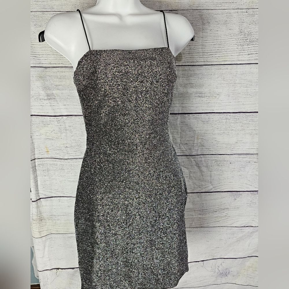 Women's Sleeveless Bodycon Shimmering Dress Small‎